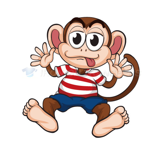 Monkey Iron-on Stickers (Heat Transfers)NO.8651